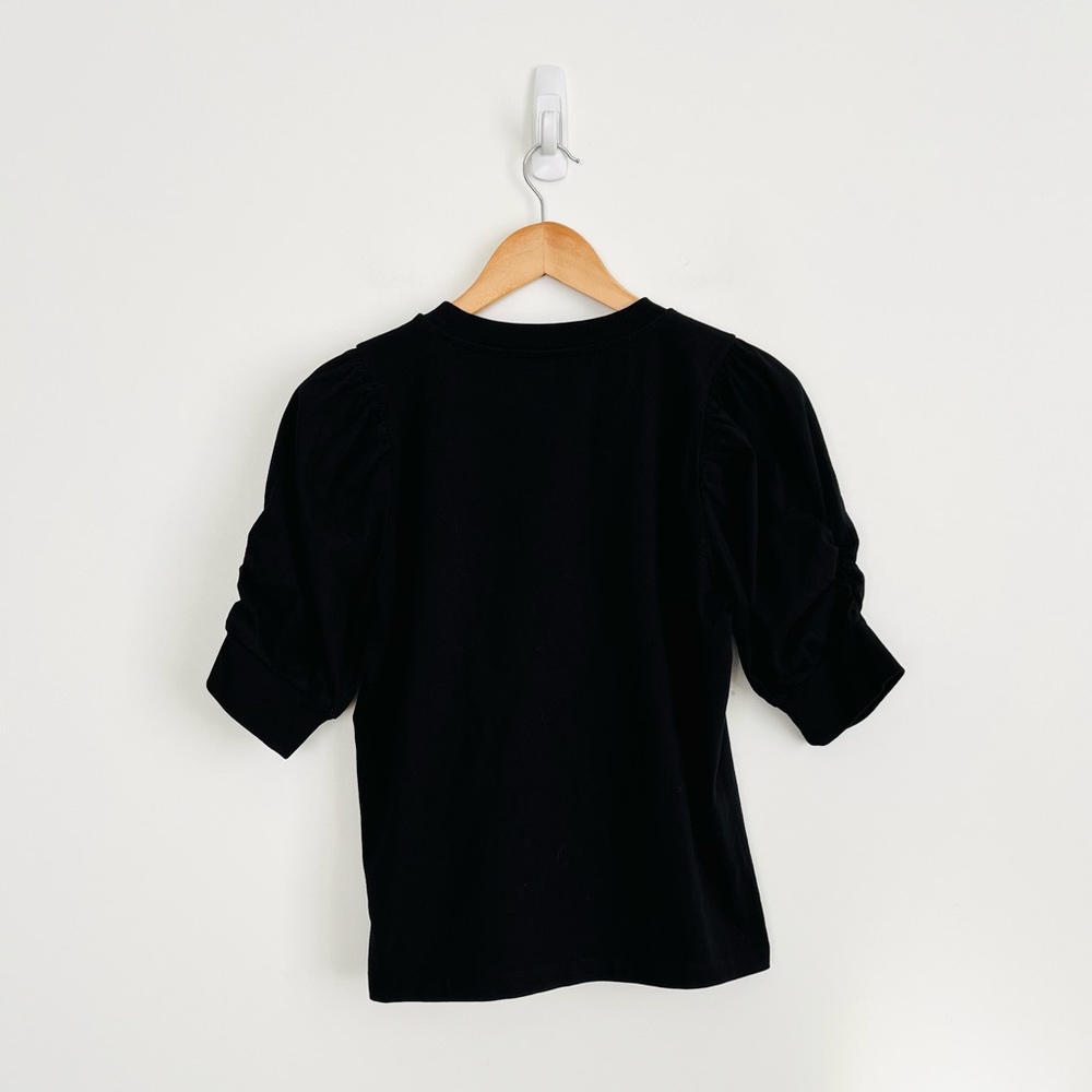Frame Frankie Puff Sleeve Tee in black - Picture 11 of 15